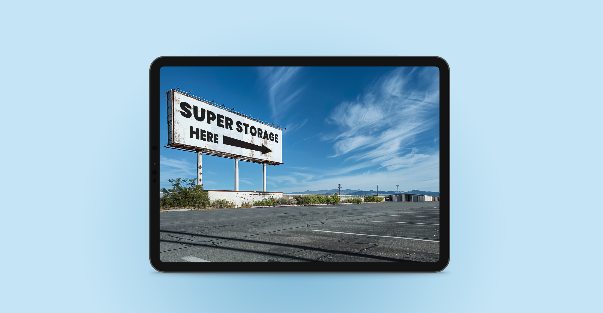 a billboard for a storage facility